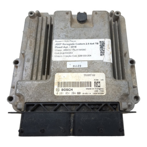 Módulo Injeção Compass Renegade Fiat Toro Diesel 0281031204
