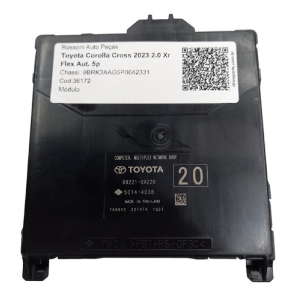  Módulo Gateway Corolla 2020/ Corolla Cross Cod.892210a220
