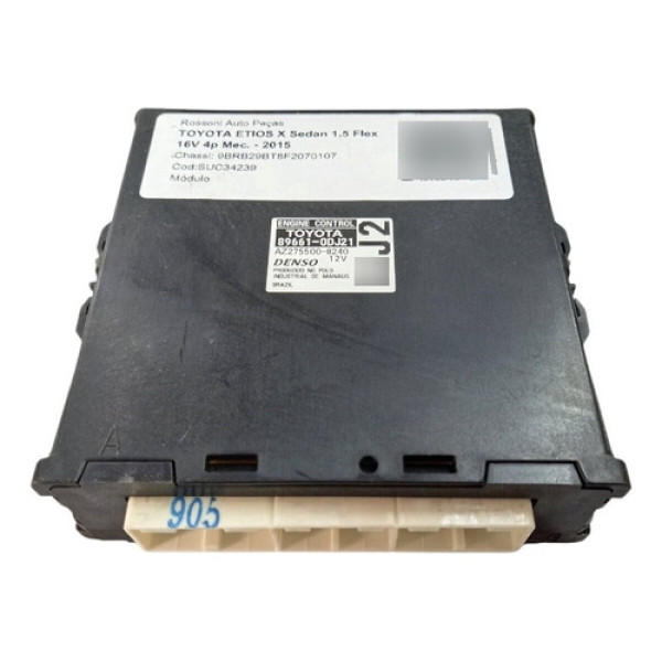 Modulo Injeção Toyota Etios 1.5 16v Flex Cod.896610dj21