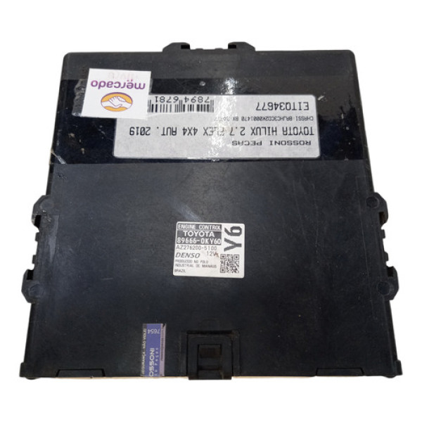 Modulo Injeção Hilux 2.7 Srv 4x4 Flex Aut. Cod. 896660ky60