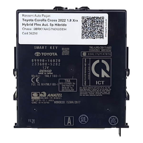 Modulo Central Conforto Bcm Corolla Cross 1.8 Cod 8999016020