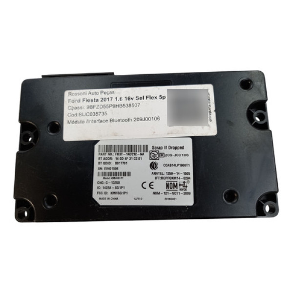 Módulo Bluetooth Ford Fiesta Ecosport Cod Fr3t14d212na