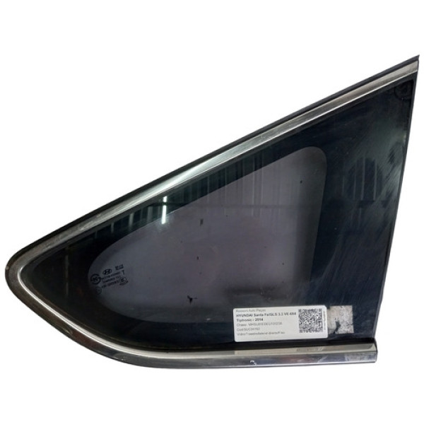 Vidro Lateral Traseiro Direito Santa Fé 2014 A 2019